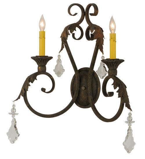 Meyda 19"w Josephine 2 Lt Wall Sconce- 116398