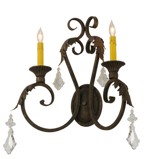 Meyda 19"w Josephine 2 Lt Wall Sconce- 116398