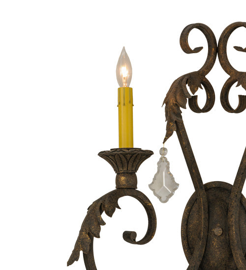 Meyda 19"w Josephine 2 Lt Wall Sconce- 116398