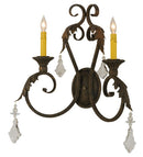 Meyda 19"w Josephine 2 Lt Wall Sconce- 116398