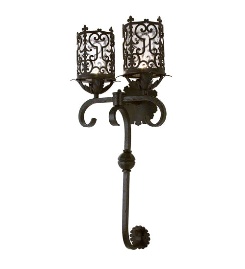 Meyda 16" Wide Oskar 2 Light Wall Sconce 116691