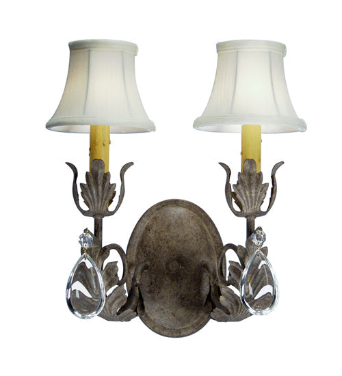 Meyda 13" Wide Esther 2 Light Wall Sconce '117353