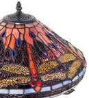 Meyda 16" High Tiffany Hanginghead Dragonfly Cone Table Lamp - 118749