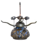 Meyda 16" High Tiffany Hanginghead Dragonfly Cone Table Lamp - 118749