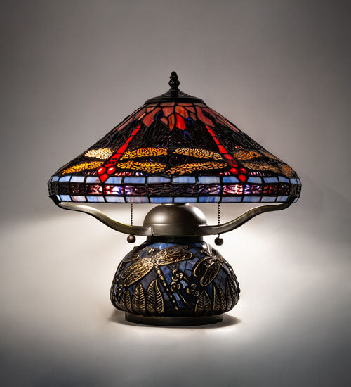 Meyda 16" High Tiffany Dragonfly Table Lamp '118749