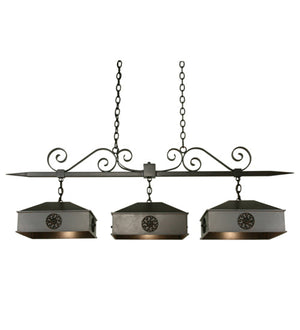 Meyda 60" Long Stefano 3 Light Island Pendant 120181