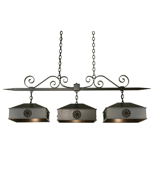 Meyda 60" Long Stefano 3 Light Island Pendant 120181