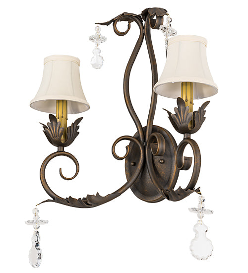 Meyda 16" Wide Felicia 2 Light Wall Sconce- 120759