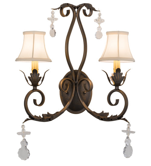 Meyda 16" Wide Felicia 2 Light Wall Sconce- 120759