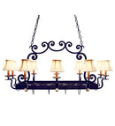 Meyda 48" Long Tourelle 10 Light Pot Rack 121243
