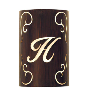 Meyda 10" Wide Personalized H Monogram Wall Sconce 121550