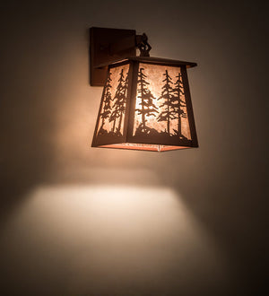 Meyda 7" Wide Stillwater Tall Pines Hanging Wall Sconce 121598