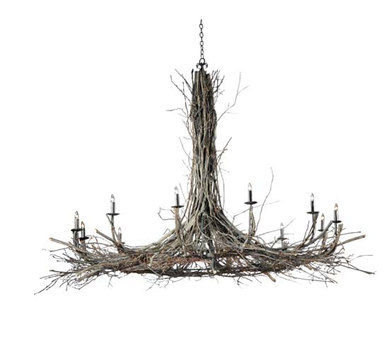 Meyda 132" Wide Twigs 12 Light Chandelier 124549