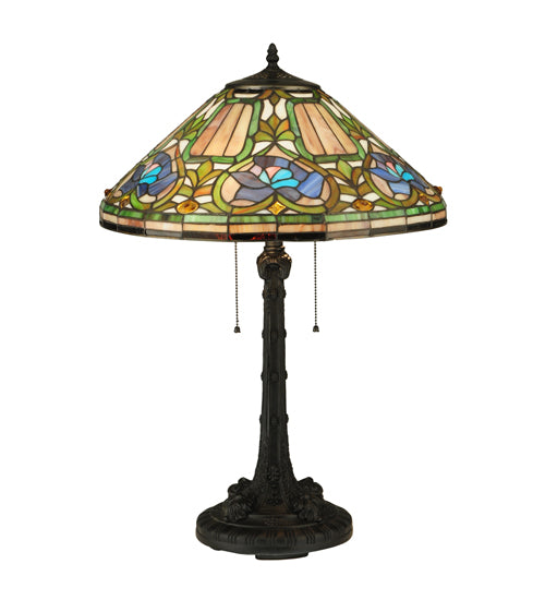 Meyda 26.5"H Tiffany Floral Table Lamp '124816
