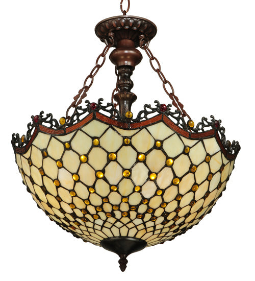 Meyda 18"W Jeweled Katherine Inverted Pendant '124835