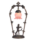 Meyda 19" High Pink Cherub with Violin Mini Lamp 12592