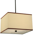 Meyda 16" Square Charisma Fabric Pendant 130284
