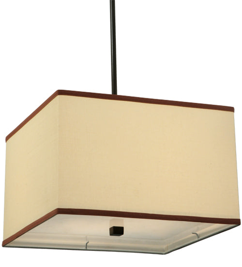 Meyda 16" Square Charisma Fabric Pendant 130284
