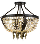 Meyda 16" Wide Chrisanne Crystal Flushmount- 130636