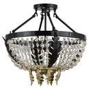 Meyda 16" Wide Chrisanne Crystal Flushmount- 130636