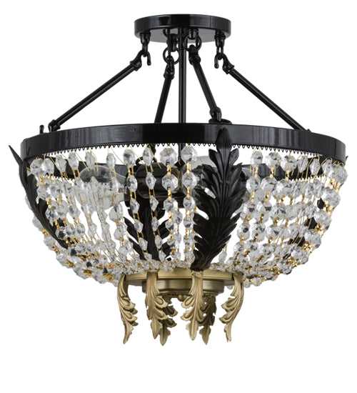 Meyda 16" Wide Chrisanne Crystal Flushmount- 130636