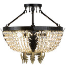 Meyda 16" Wide Chrisanne Crystal Flushmount- 130636