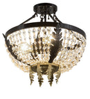 Meyda 16" Wide Chrisanne Crystal Flushmount- 130636