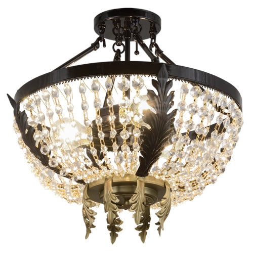 Meyda 16" Wide Chrisanne Crystal Flushmount- 130636