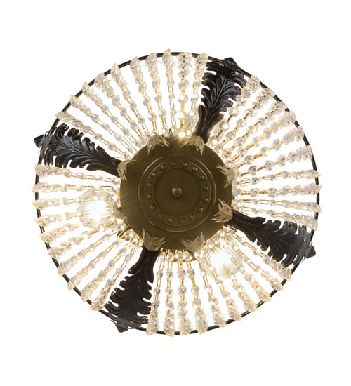 Meyda 16" Wide Chrisanne Crystal Flushmount- 130636