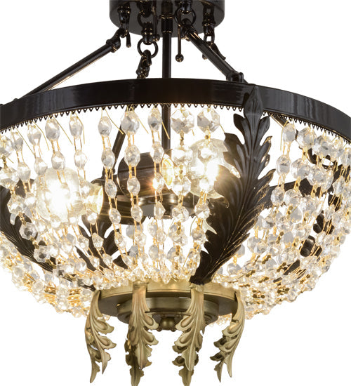 Meyda 16" Wide Chrisanne Crystal Flushmount- 130636