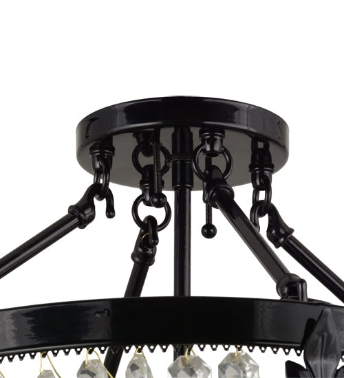 Meyda 16" Wide Chrisanne Crystal Flushmount- 130636