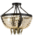 Meyda 16" Wide Chrisanne Crystal Flushmount 130636