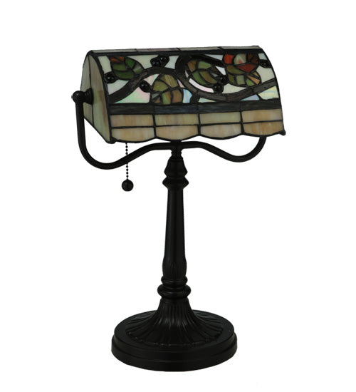 Meyda 15"H Vineyard Banker's Lamp '130760