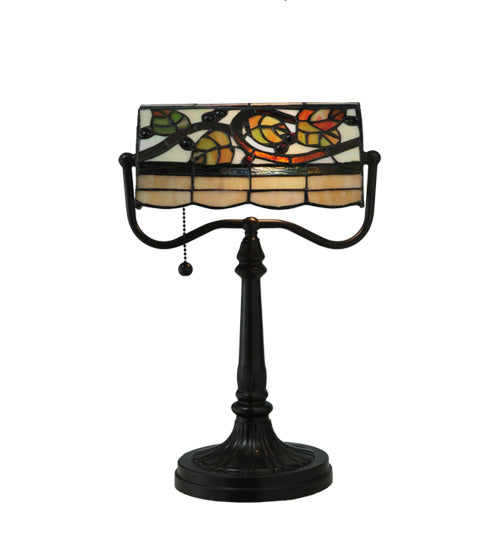 Meyda 15"H Vineyard Banker's Lamp '130760
