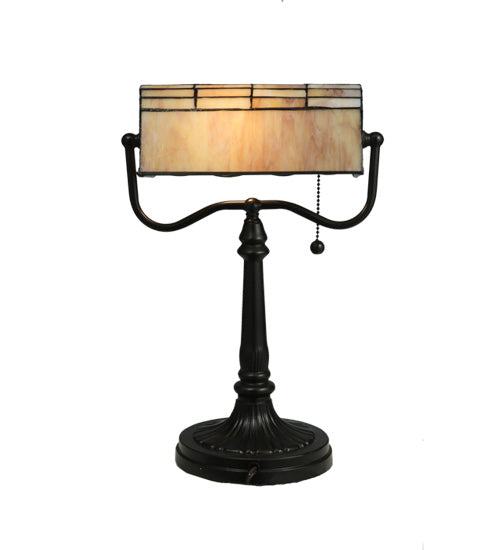 Meyda 15"H Vineyard Banker's Lamp '130760