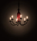 Meyda 18" Wide Tuscan Vineyard 6 Light Chandelier 131185