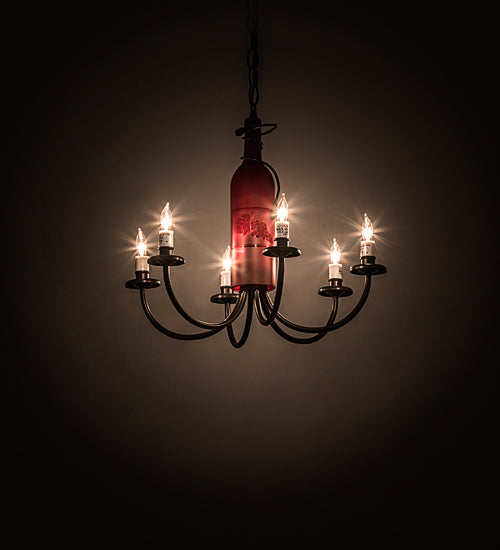 Meyda 18" Wide Tuscan Vineyard 6 Light Chandelier 131185