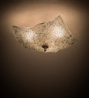 Meyda 16"Sq Metro Fusion Moonscape Glass Flushmount 131703