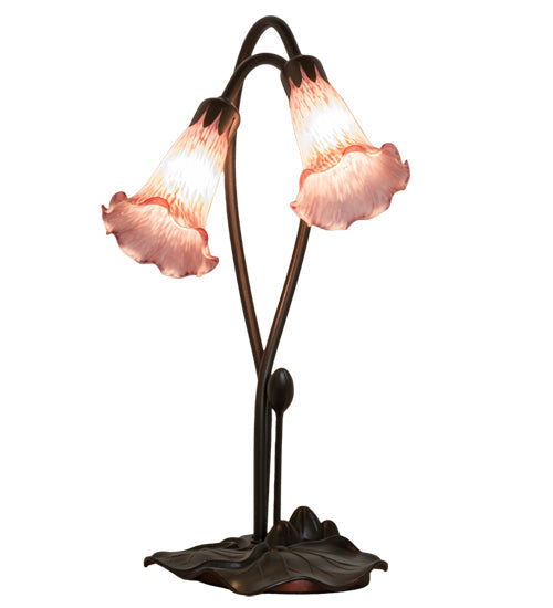 Meyda 16" High Lavender Pond Lily 2 LT Accent Lamp '13209