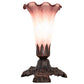 Meyda 7" High Lavender Tiffany Pond Lily Victorian Mini Lamp '13502