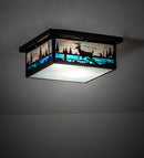 Meyda 16" Square Deer Creek Flushmount '136989