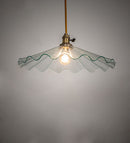 Meyda 18" Wide Metro Galatia Scalloped Seeded Glass Pendant '137200