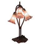Meyda 16" High Lavender Tiffany Pond Lily 3 LT Accent Lamp '13863