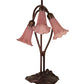 Meyda 16" High Lavender Tiffany Pond Lily 3 LT Accent Lamp '13863