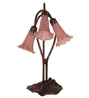 Meyda 16" High Lavender Tiffany Pond Lily 3 LT Accent Lamp '13863