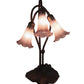 Meyda 16" High Lavender Tiffany Pond Lily 3 LT Accent Lamp '13863