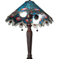 Meyda 23"H Peacock Feather Lace Table Lamp '138775