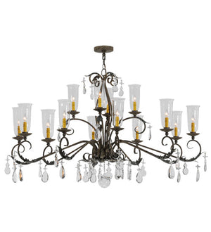 Meyda 62" Long Windsor 14 Light Oblong Chandelier- 138846