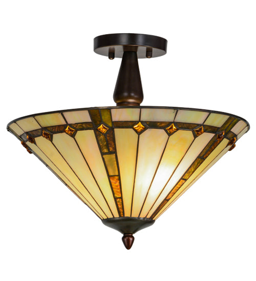 Meyda 16"W Belvidere Semi-Flushmount '138901