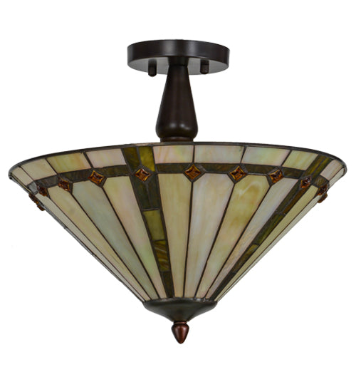 Meyda 16"W Belvidere Semi-Flushmount '138901